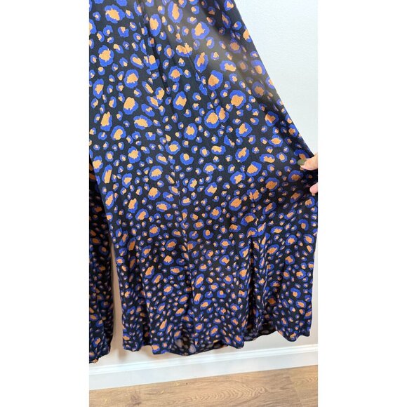 Anthropologie Loveland Jumpsuit US 6 UK 10 Leopard Print Viscose Wide Leg - Picture 12 of 14